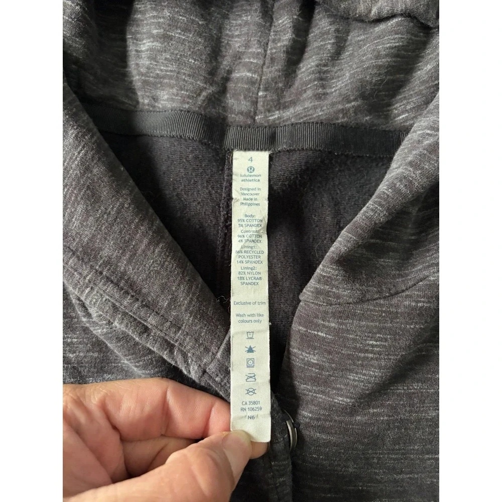 Lululemon Womens Find Your Centre Center Wrap Hoodie Jacket Size 4 $178